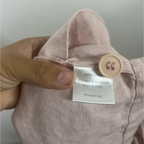 Posse Pierre Pleated 100% Linen Shorts Sz Small - Picture 8 of 9